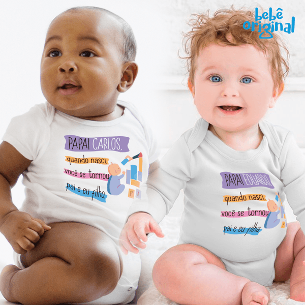 Body Bebe Quando Nasci Papai Com Nome Bebe Original Bebe Original Body Bebe Quando Nasci Papai Com Nome Bebe Original Bebe Original