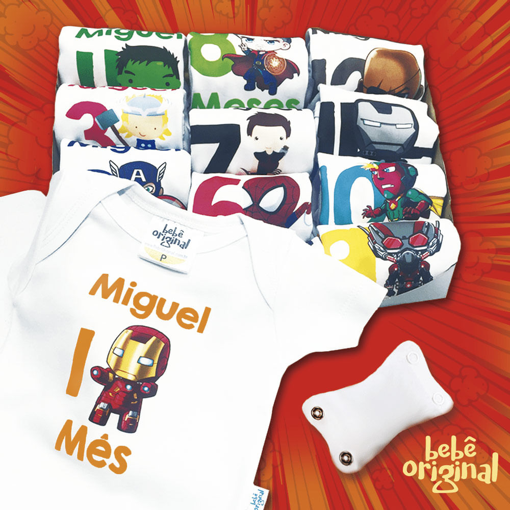 Body Mesverario Herois Baby Vingadores Com Nome Bebe Original Bebe Original Body Mesverario Herois Baby Vingadores Com Nome Bebe Original Bebe Original