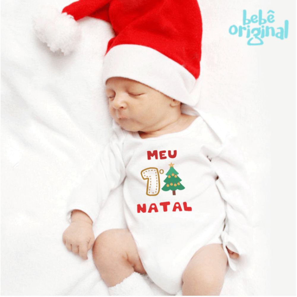 Body Primeiro Natal Árvore | Bebê Original® - Bebe Original